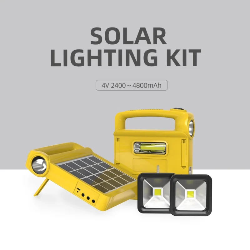 Portable Solar Energy System Home, With Flood Lighting Kits